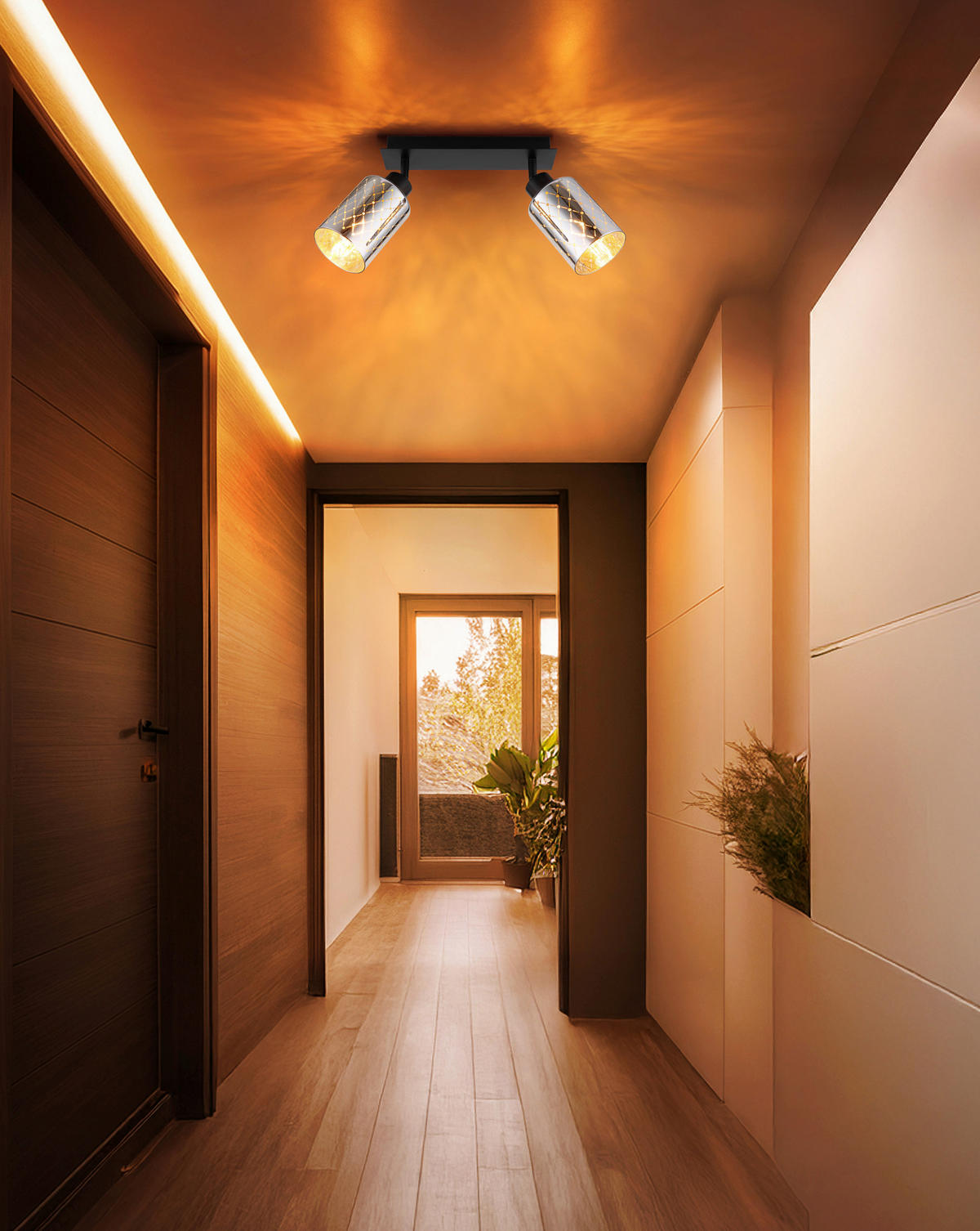 STRAHLER 46/9/22 cm   - Klar/Chromfarben, Basics, Glas/Metall (46/9/22cm) - Globo