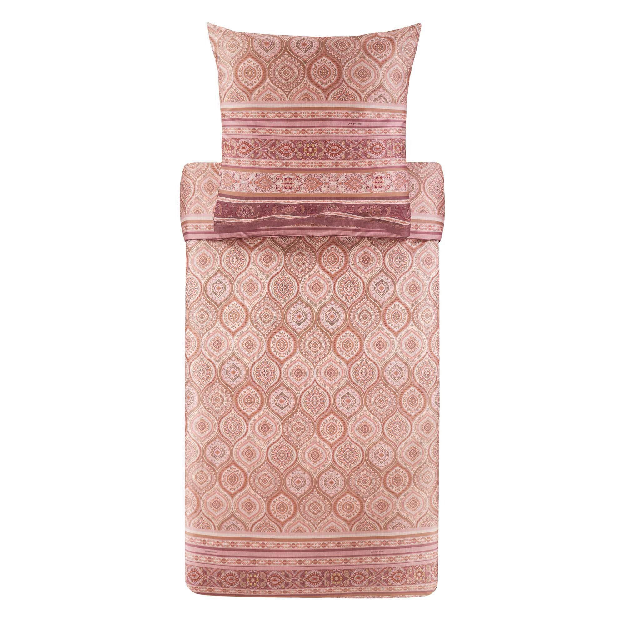 POSTELJNINA HANBURY 140/200 cm saten starinsko roza  - starinsko roza, Konvencionalno, tekstil (140/200cm) - Bassetti