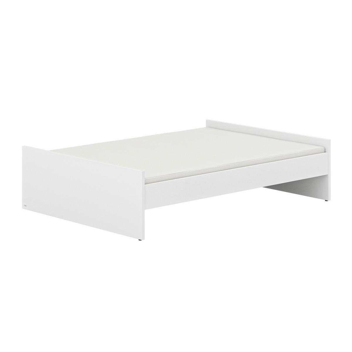 BODENBETT 140/200 cm Weiss  - Weiss/Schwarz, Konventionell, Holzwerkstoff (140/200cm) - Paidi