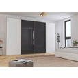 SCHWEBETÜRENSCHRANK 361/223/68 cm 4-türig Grau, Weiß  - Chromfarben/Weiß, KONVENTIONELL, Glas/Holzwerkstoff (361/223/68cm) - Novel