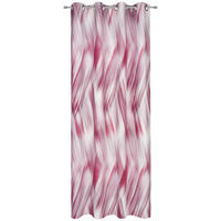 ZÁVĚS S OČKY, poloprůhledné, 140/255 cm - červená, Design, textil (140/255cm) - Novel