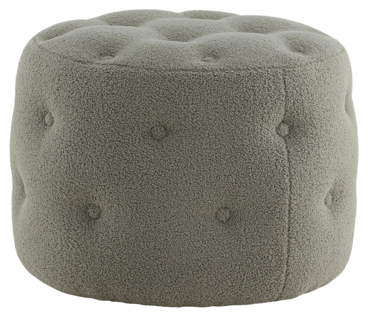 POUF Uni Greige 55/44/55 cm  - Greige, Design, Textil (55/44/55cm) - Livetastic