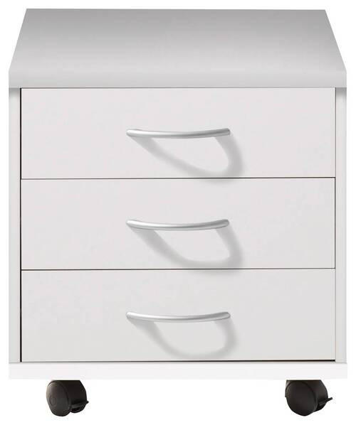 LADIČAR NA KOTAČIĆIMA bijela - bijela/srebrne boje, Basics, drvni materijal/plastika (46/48/54cm) - Carryhome