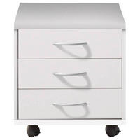 LADIČAR NA KOTAČIĆIMA  bijela  - bijela/srebrne boje, Basics, drvni materijal/plastika (46/48/54cm) - Carryhome