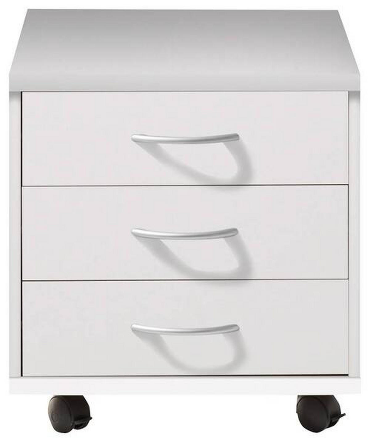 LADIČAR NA KOTAČIĆIMA  bijela  - bijela/srebrne boje, Basics, drvni materijal/plastika (46/48/54cm) - Carryhome