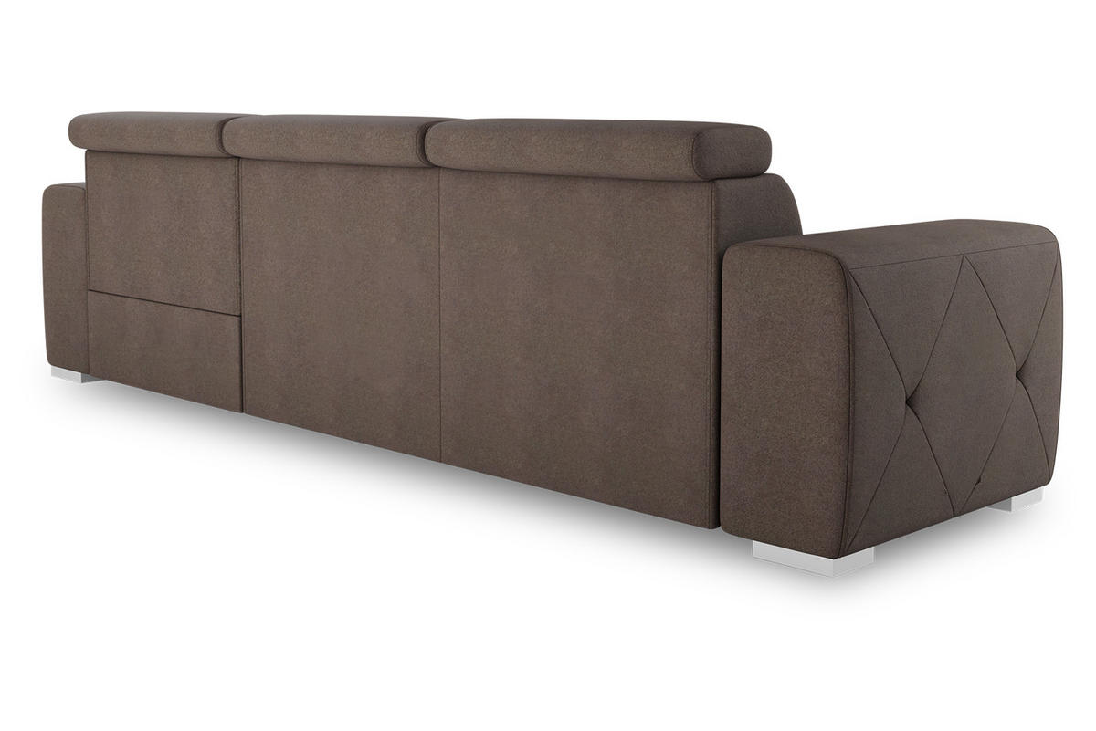 ECKSCHLAFSOFA in Braun Textil   - Braun, Design, Textil (296/195cm) - MID.YOU
