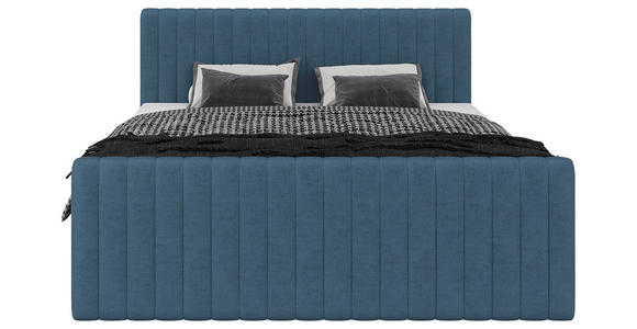 BOXBETT 180/200 cm  in Blau  - Blau/Schwarz, Basics, Kunststoff/Textil (180/200cm) - Carryhome