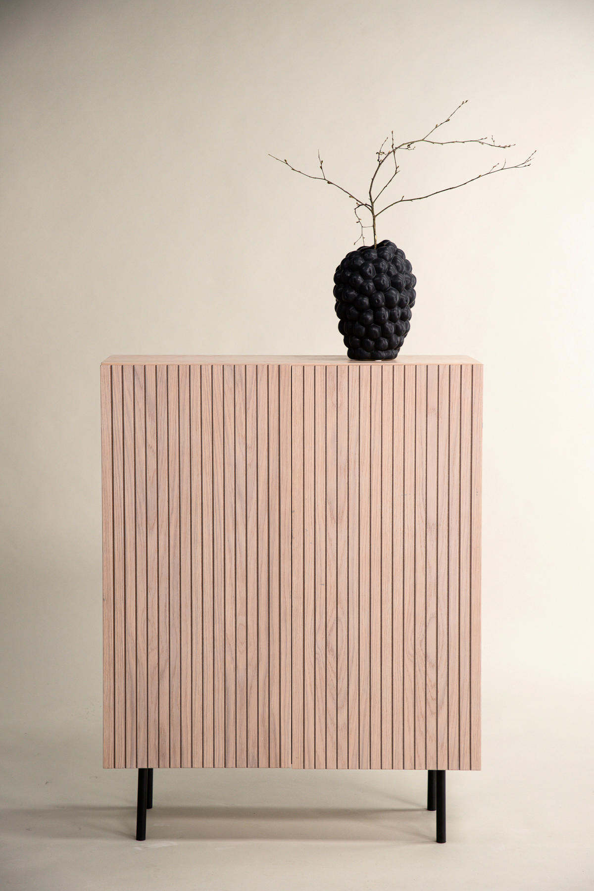 HIGHBOARD  in 80/103/30 cm  - Eichefarben/Schwarz, Design, Holz/Holzwerkstoff (80/103/30cm) - Livetastic