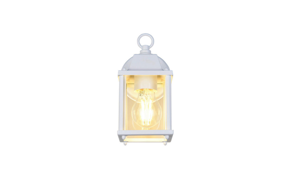 AUßENWANDLEUCHTE 11,5/22,5/14,5 cm   - Klar/Weiß, LIFESTYLE, Glas/Metall (11,5/22,5/14,5cm) - Trio Leuchten