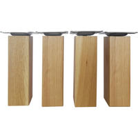FUßSET 4/15/4 cm   - Eichefarben, MODERN, Holz (4/15/4cm) - Stylife