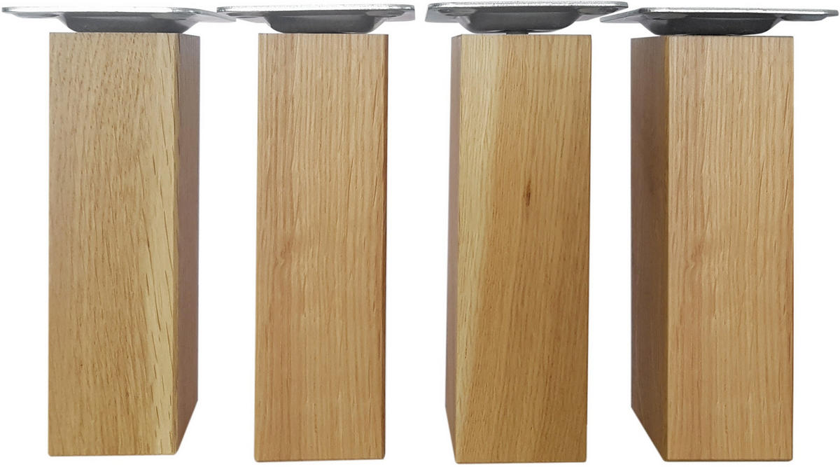 FUßSET 4/15/4 cm   - Eichefarben, MODERN, Holz (4/15/4cm) - Stylife