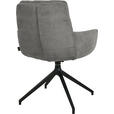 ARMLEHNSTUHL  Stoffauswahl, Typenauswahl, Sitzfläche 360° drehbar, Gestellauswahl Cord  - Schwarz/Grau, Design, Textil/Metall (63/90/69cm) - Johann Jakob