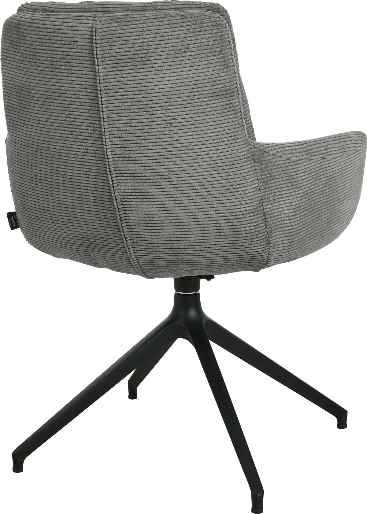 ARMLEHNSTUHL  in Eisen Cord  - Schwarz/Grau, Design, Textil/Metall (63/90/69cm) - Johann Jakob