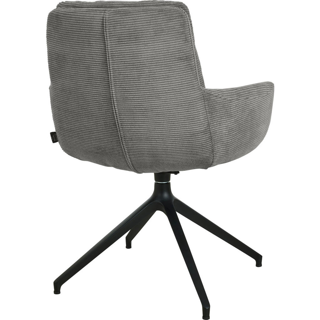 Thumbnail - Johann Jakob Armlehnstuhl, Grau, Metall, Textil, Drehkreuz, 63x90x69 cm, Blauer Engel, Goldenes M, Dgm, Oeko-Tex® Standa...