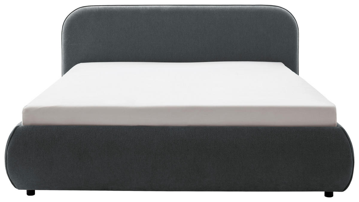 POLSTERBETT Graphitfarben 180/200 cm  - Graphitfarben, Design, Holz/Textil (180/200cm) - Schöner Wohnen