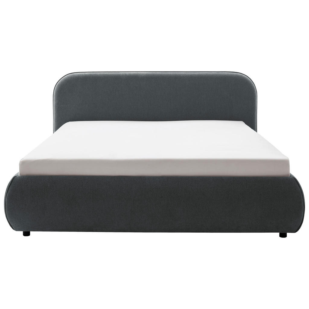 Thumbnail - Schöner Wohnen Polsterbett Lissabon, Graphit, Holz, Birke, Buche,Esche, 180x200 cm, Reach, gepolstertes Kopfteil, Stoffa...