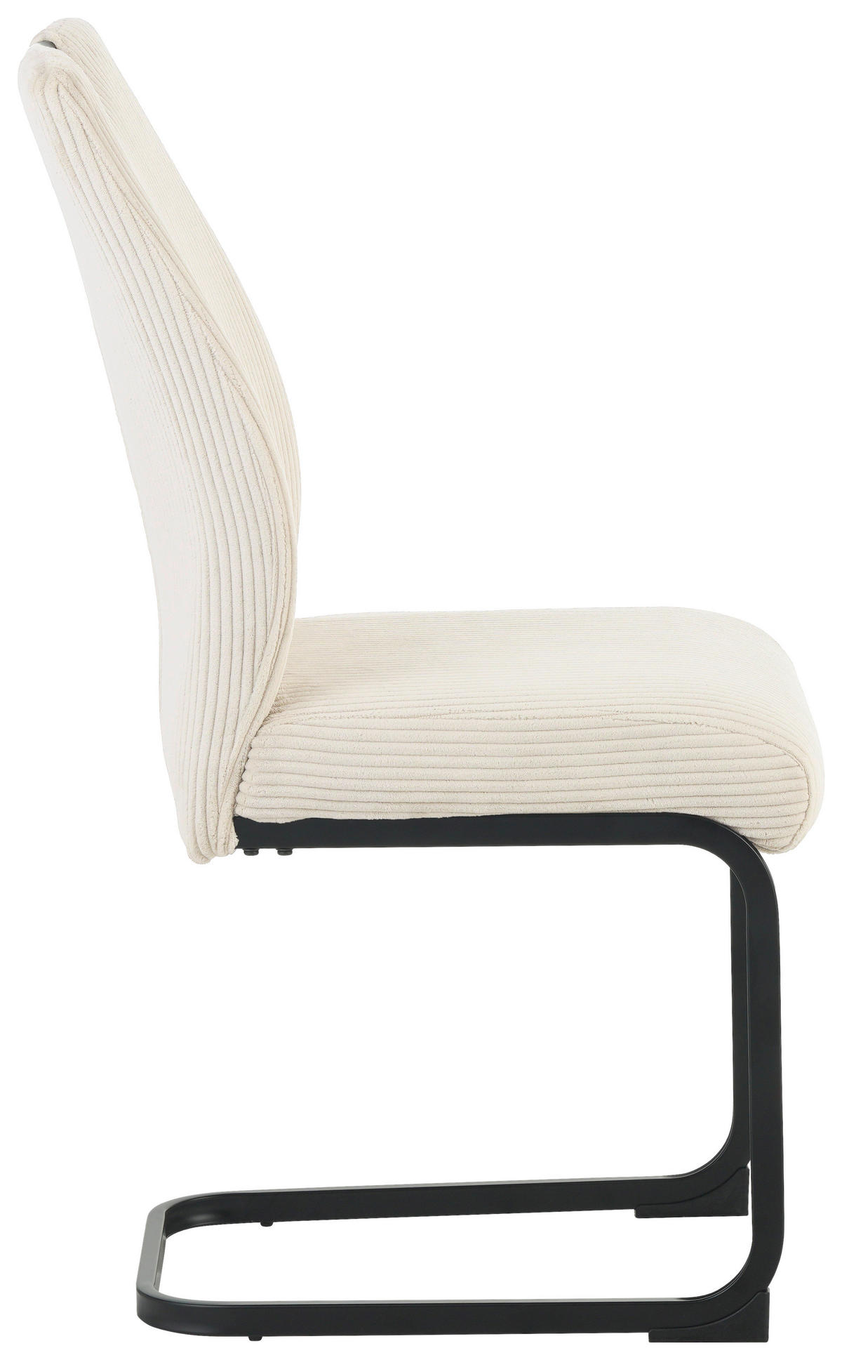 SCHWINGSTUHL  in Eisen Cord  - Beige/Schwarz, Design, Textil/Metall (43/97/57cm) - home24