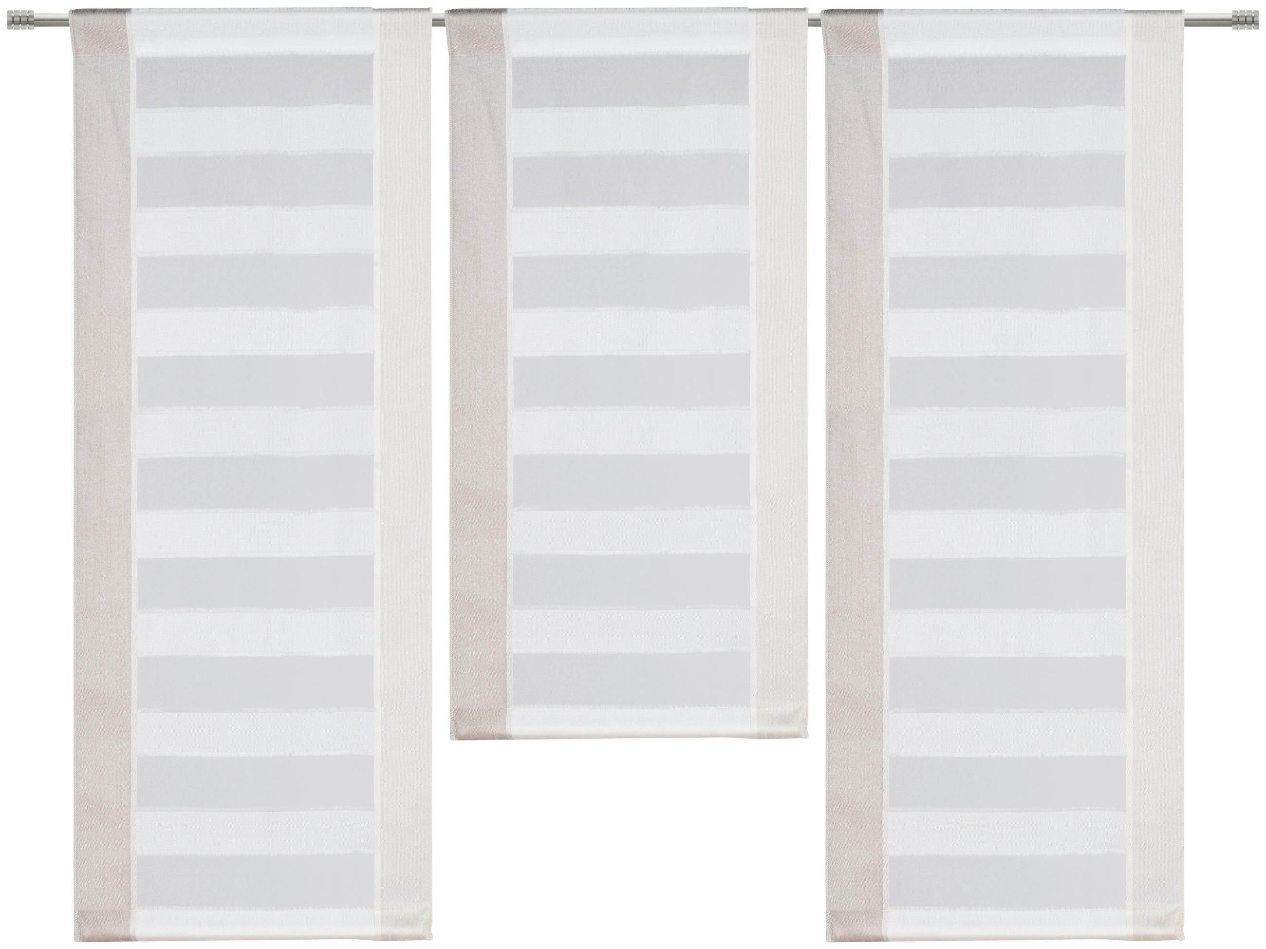 KURZGARDINE 3ER SET   30/80 cm   - Taupe/Braun, Basics, Textil (30/80cm) - Esposa