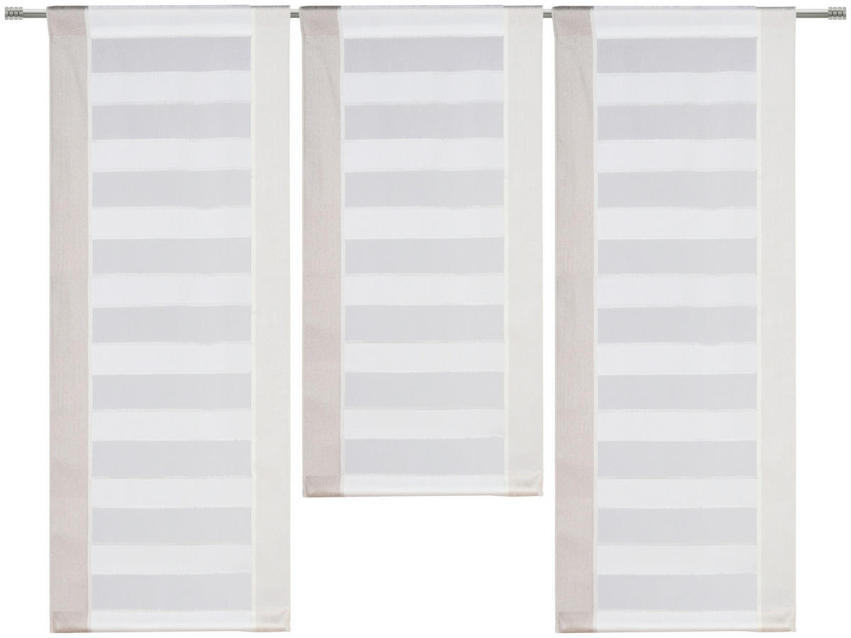 KURZGARDINE 3ER SET   30/80 cm   - Taupe/Braun, Basics, Textil (30/80cm) - Esposa