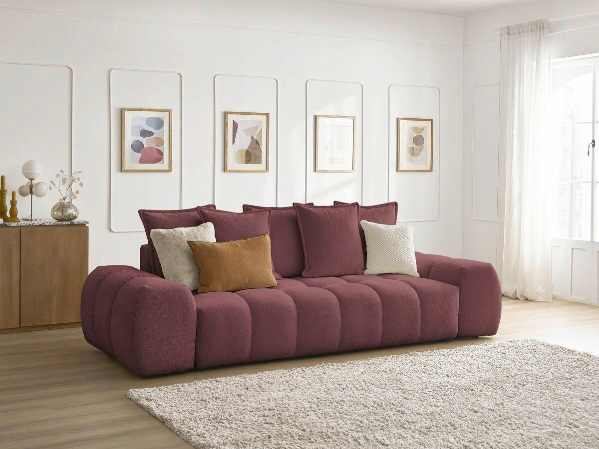 XXXLutz 3-Sitzer-Sofa Everest Rot 278x90x115 cm