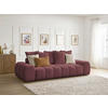 3-SITZER-SOFA EVEREST Flachgewebe Rot  - Rot/Schwarz, MODERN, Kunststoff/Textil (278/90/115cm)