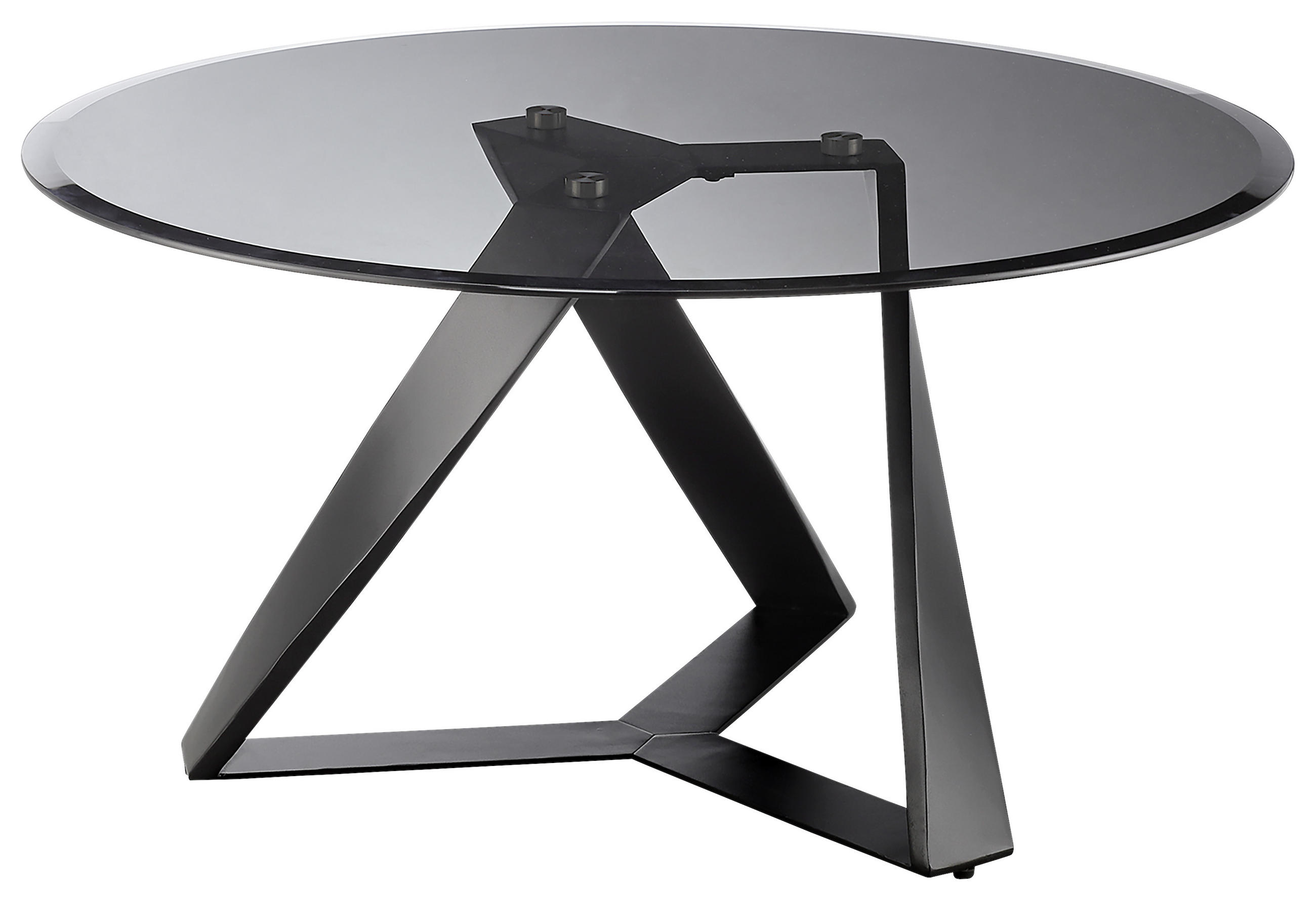 COUCHTISCH in Metall, Glas 91/47/91 cm - Schwarz/Grau, Design, Glas/Metall (91/47/91cm) - Novel