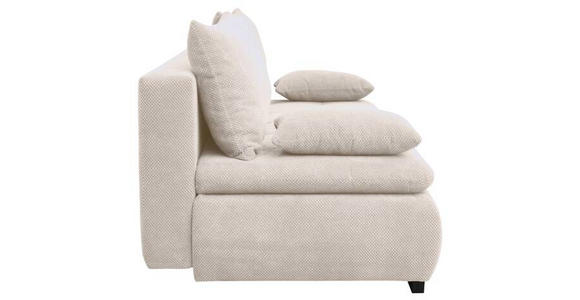 SCHLAFSOFA Webstoff, Plüsch Naturfarben - Schwarz/Naturfarben, KONVENTIONELL, Textil (203/72-96/98cm) - Novel