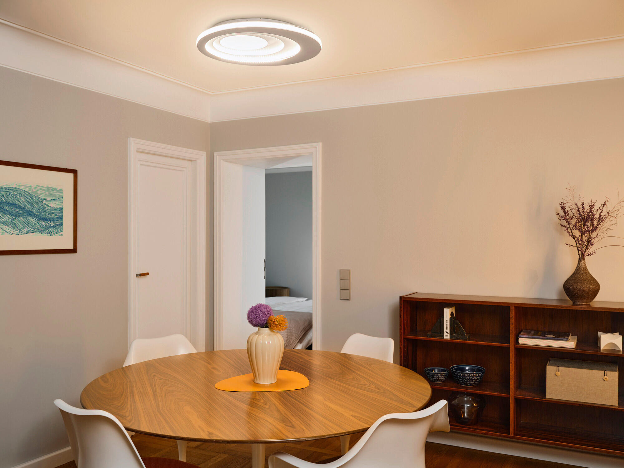 LED-DECKENLEUCHTE Orbis Spiral Round 50,5/6 cm   - Weiß, Design, Kunststoff/Metall (50,5/6cm) - Osram