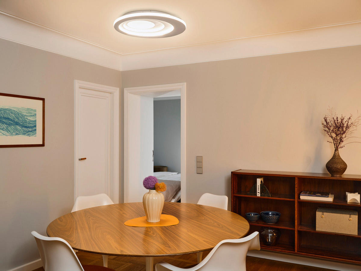 LED-DECKENLEUCHTE Orbis Spiral Round 50,5/6 cm   - Weiß, Design, Kunststoff/Metall (50,5/6cm) - Osram