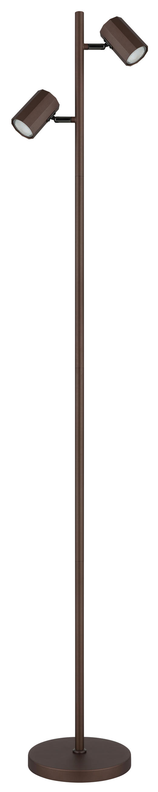 STOJACÍ LAMPA, 27/22/158 cm - bronzová, Design, kov (27/22/158cm) - Globo