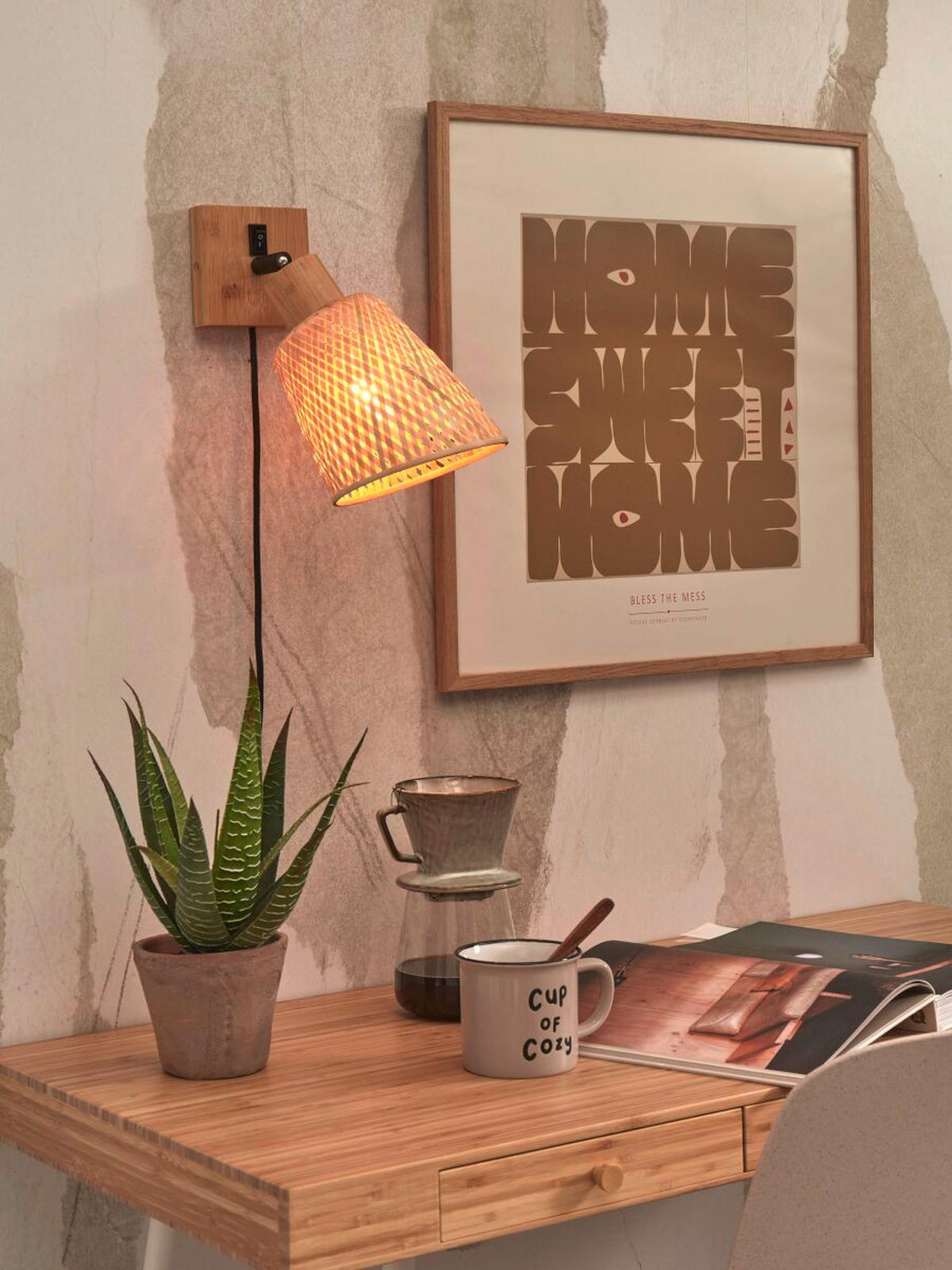 VÄGGLAMPA GOOD&MOJO  15/15/22 cm   - naturfärgad, Trend (15/15/22cm) - Good & Mojo