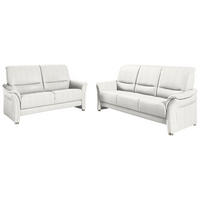 SITZGARNITUR Flachgewebe Alabasterfarben  - Alabasterfarben/Alufarben, Konventionell, Textil/Metall (198/172/96/93cm) - Beldomo Premium