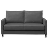 SCHLAFSOFA Feincord Anthrazit  - Chromfarben/Anthrazit, Design, Textil/Metall (140/90/95cm) - Bali