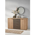 SIDEBOARD  in 154,6/88,2/44,2 cm  - Wildeiche/Schwarz, Natur, Glas/Holz (154,6/88,2/44,2cm) - Valnatura