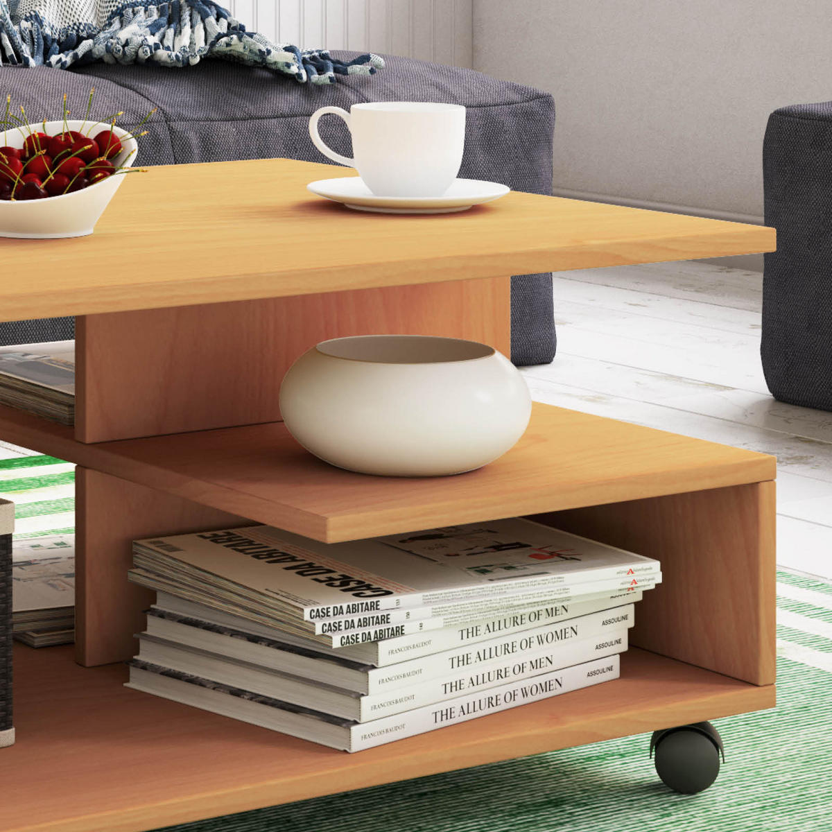 COUCHTISCH in Holzwerkstoff 50/80/40 cm  - Buchefarben, Basics, Holzwerkstoff (50/80/40cm) - MID.YOU
