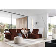 ECKSOFA in Struktur Rostfarben  313/233 cm  - Rostfarben/Schwarz, Design, Kunststoff/Textil (313/233cm) - Emilio Belluti
