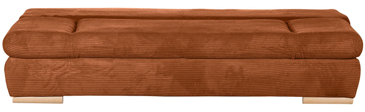 SCHLAFSOFA in Cord Kupferfarben  - Naturfarben/Kupferfarben, Konventionell, Holz/Textil (200/75/92cm) - Livetastic