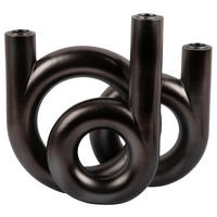 KERZENHALTER - Grau, Basics, Stein (18/20/12cm) - Present Time