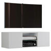 LOWBOARD  in 115/40/36 cm  - Weiss/Alufarben, Modern, Glas/Holzwerkstoff (115/40/36cm) - MID.YOU