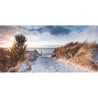 LEINWANDBILD Strand & Meer 115/55 cm  - Multicolor, Natur, Holz/Papier (115/55cm) - Euroart