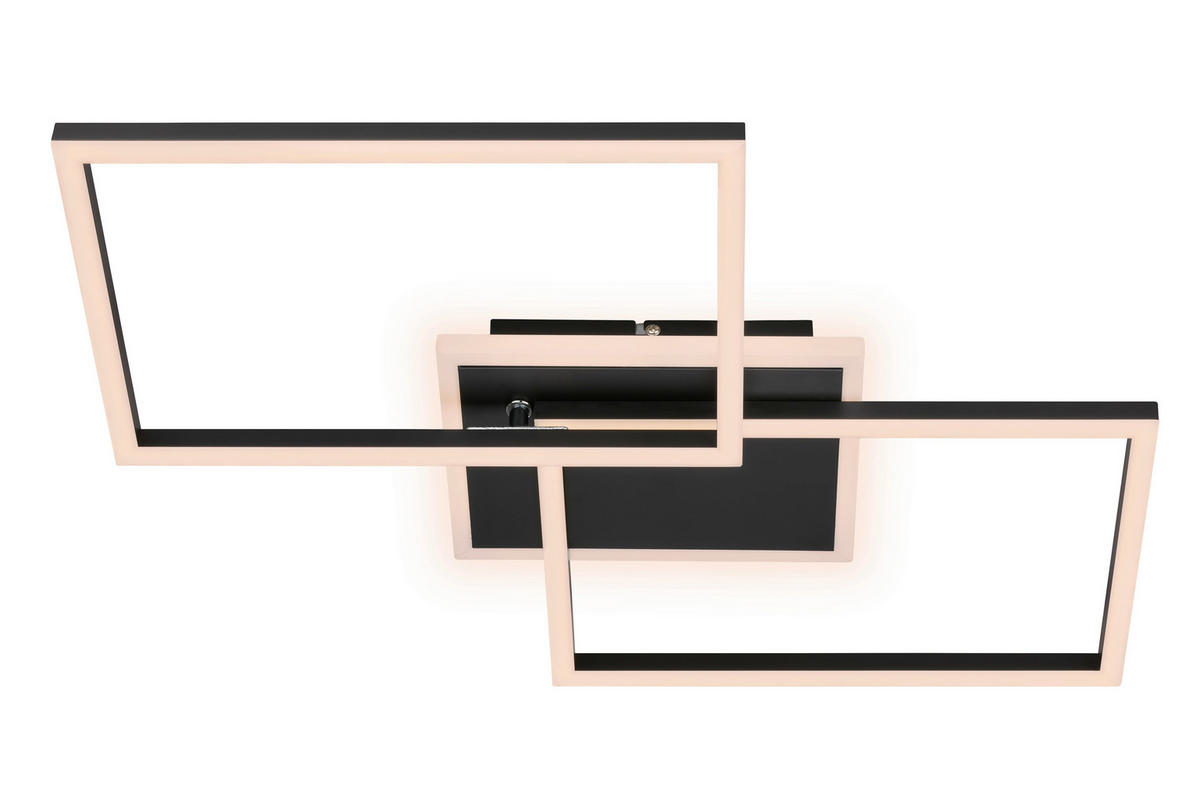 LED PLAFONJERA  - crna, Dizajnerski, metal/plastika (50/38,8/8cm)