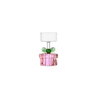 SVEČNIK - pink/večbarvno, Trendi, steklo (4.5/9/4.5cm)