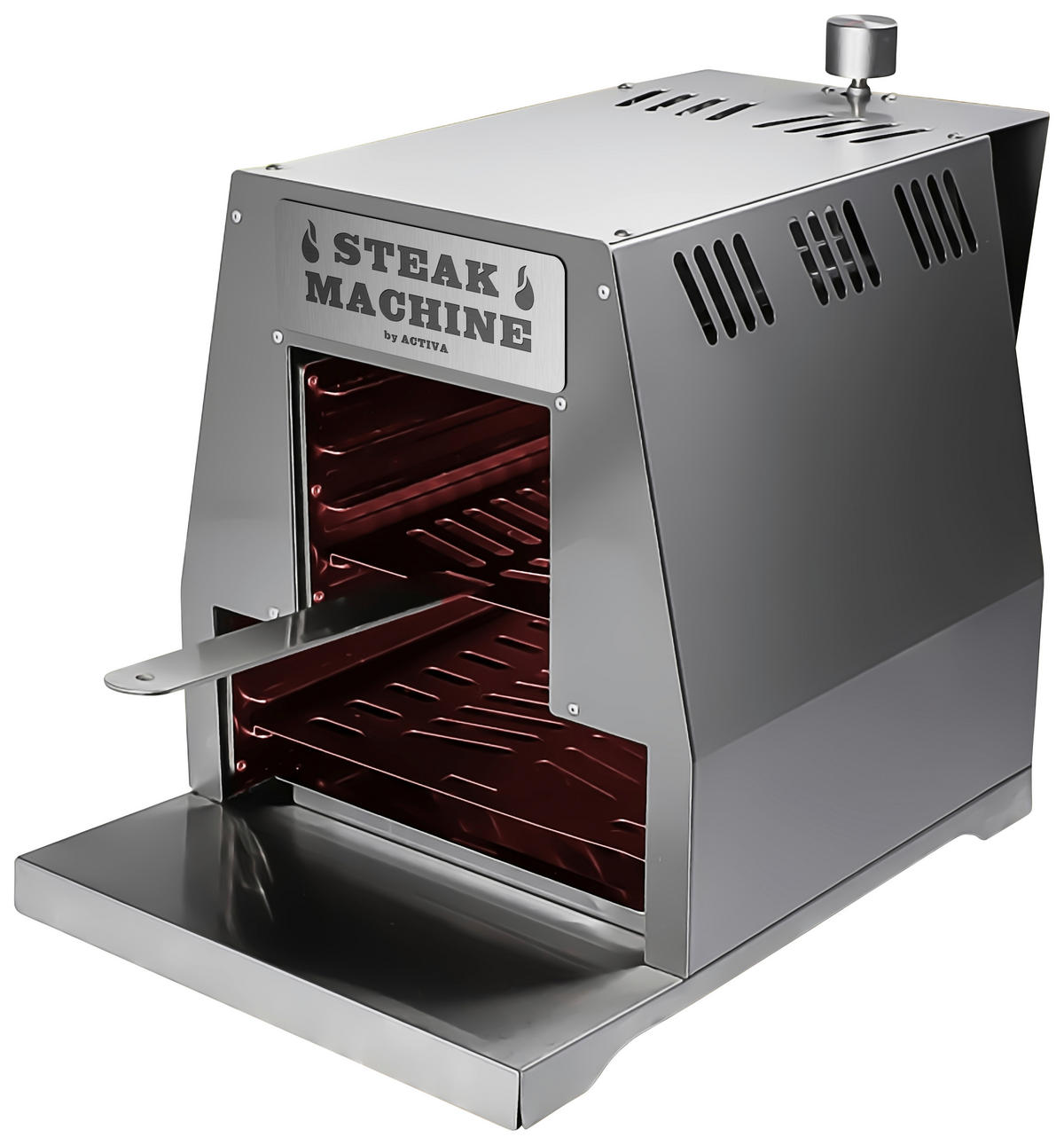 GASGRILL STEAK MACHINE Silberfarben  - Silberfarben, KONVENTIONELL, Metall (43cm)