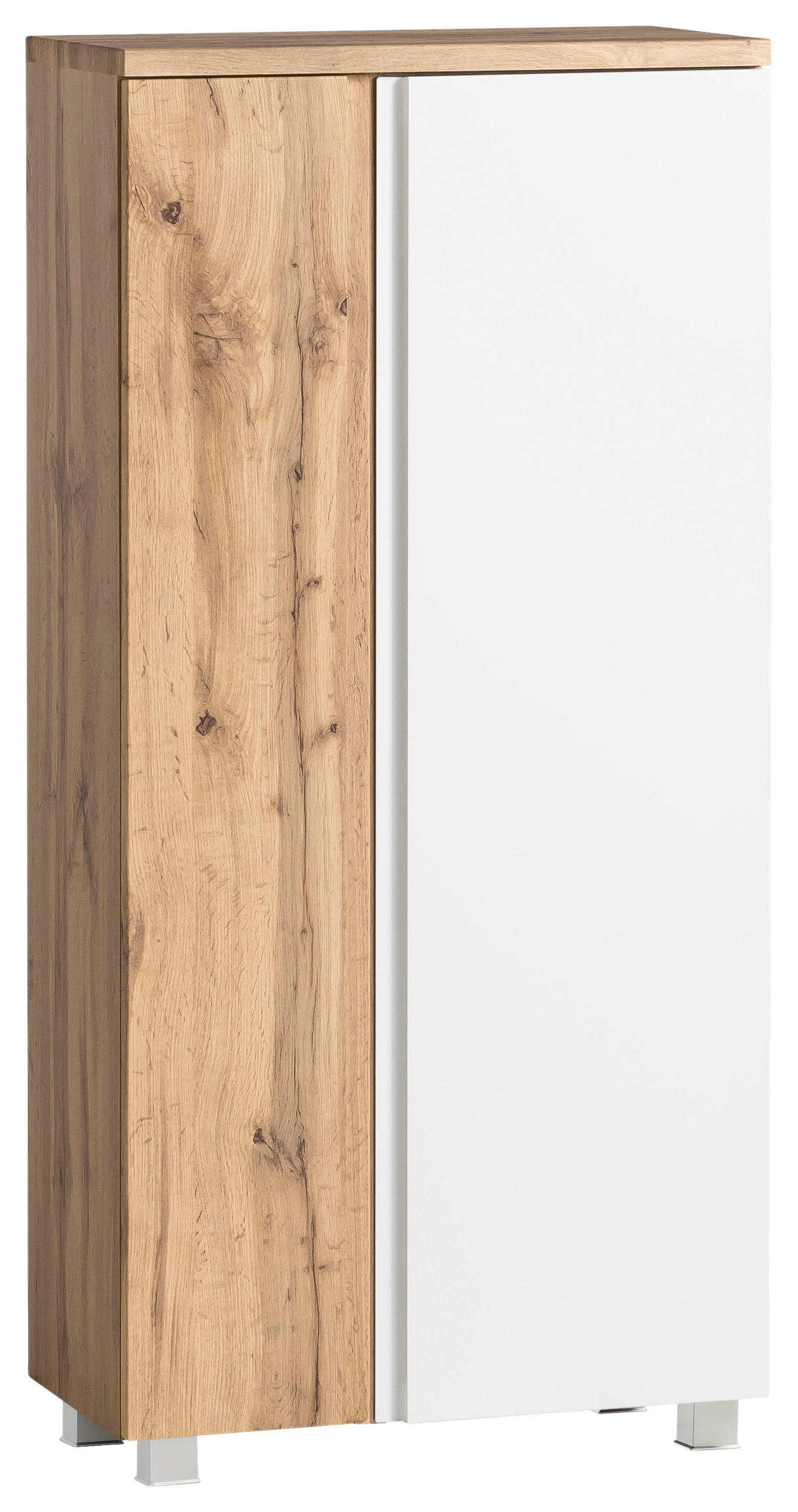 MIDISCHRANK 65/130/35 cm  - Eiche Wotan/Weiß, MODERN, Holzwerkstoff (65/130/35cm) - Held