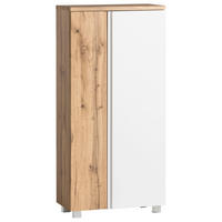 MIDISCHRANK 65/130/35 cm  - Eiche Wotan/Weiß, MODERN, Holzwerkstoff (65/130/35cm) - Held