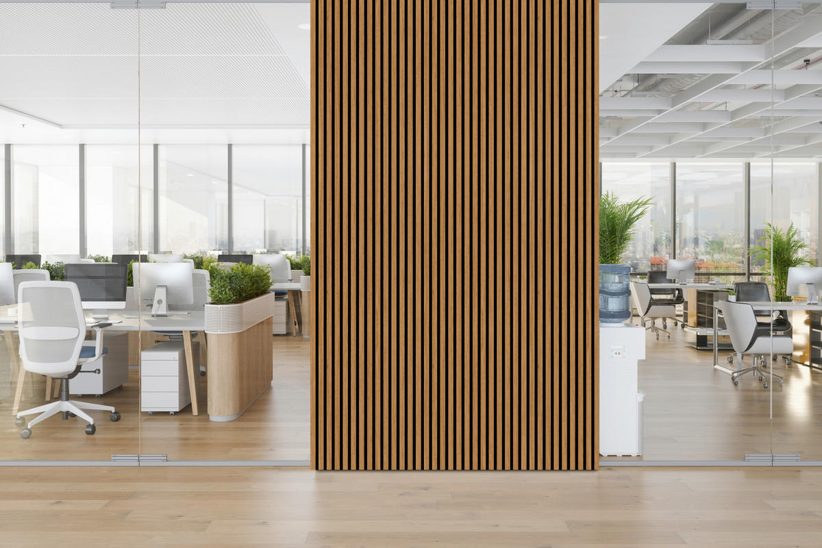 AKUSTIKPANEEL Eiche Geräuchert furniert 57.25/1.9/240 cm  - Eichefarben, KONVENTIONELL, Holzwerkstoff/Textil (57.25/1.9/240cm)