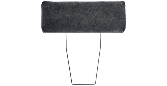 KOPFSTÜTZE in Velours  - Schwarz, KONVENTIONELL, Textil (55/21/10cm) - Hom`in