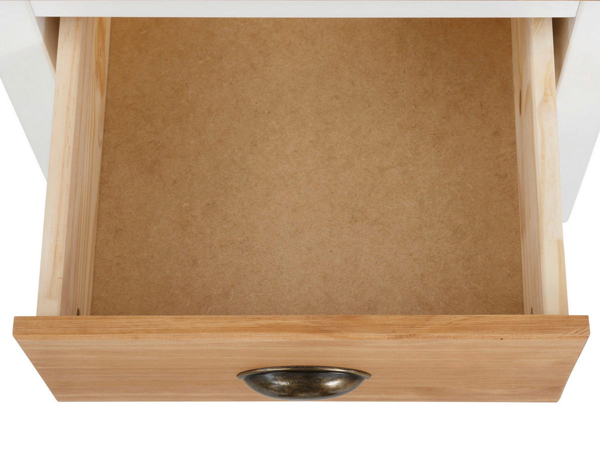 KOMMODE  in 45/80/35 cm  - Bronzefarben/Weiß, Design, Holzwerkstoff/Metall (45/80/35cm) - MID.YOU