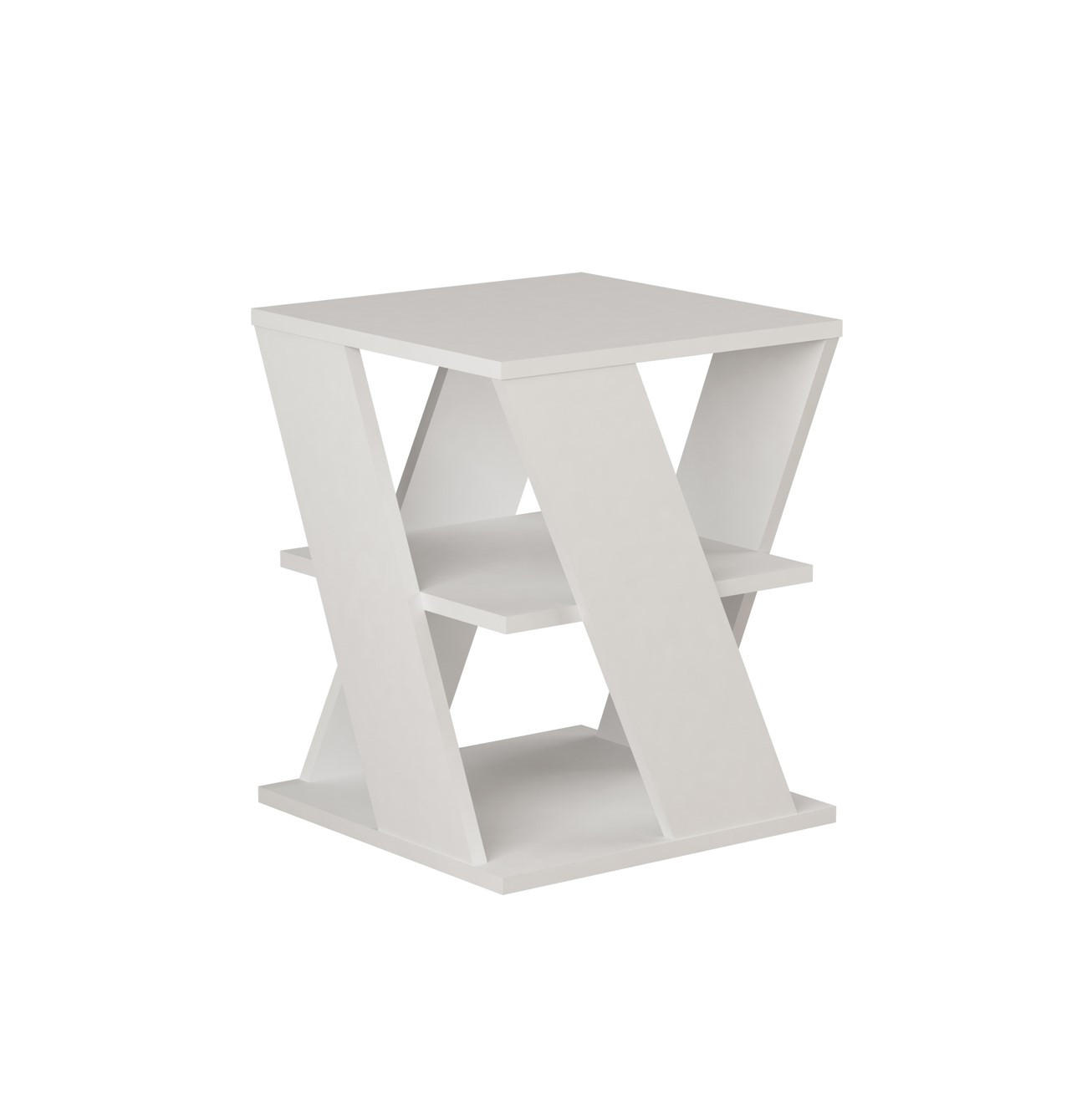 BEISTELLTISCH in Holzwerkstoff  - Weiss, Design, Holzwerkstoff (55/55/55cm) - Livetastic