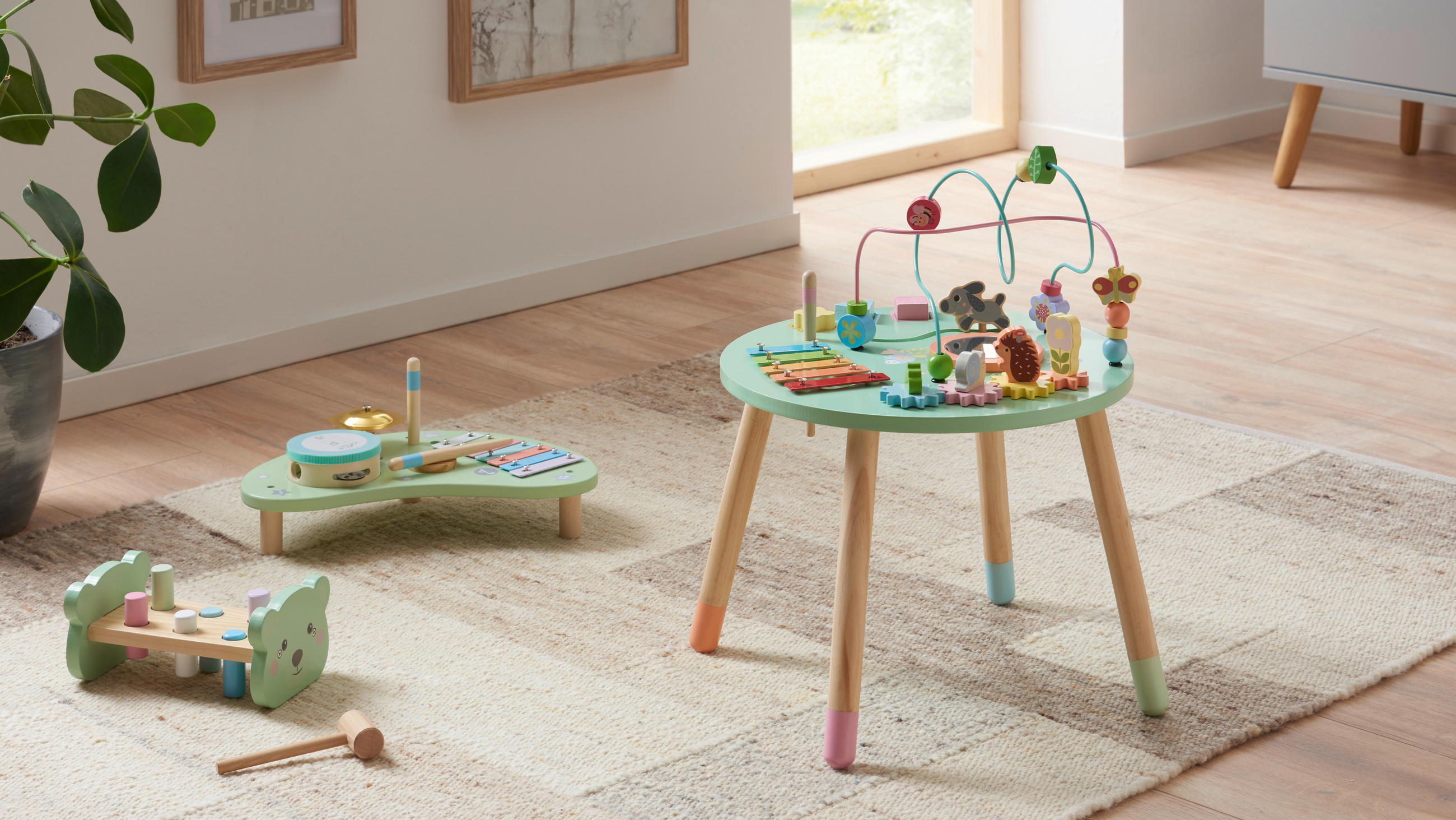 Klopfbank - Multicolor, Trend, Holzwerkstoff (21,6/13,6/9,8cm) - My Baby Lou